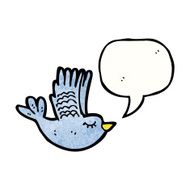 flying bird with speech bubble N2