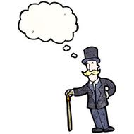 cartoon victorian man N13