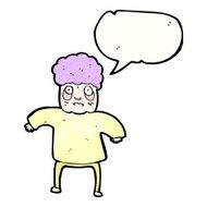 cartoon old lady N19