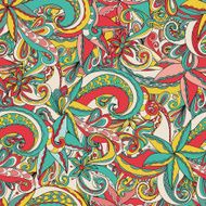 Seamless hand-drawn pattern floral background