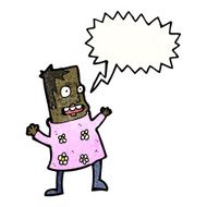 cartoon stressed woman N18