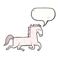 cartoon prancing horse N19