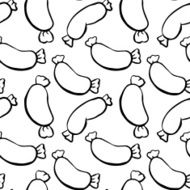Seamless pattern with sausages N5