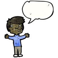 cartoon whistling boy N25