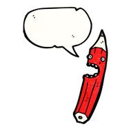 crazy pencil cartoon character N4