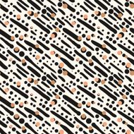 Pattern with diagonal brushstrokes and dots