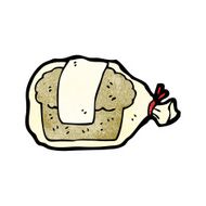 cartoon bread in bag N6