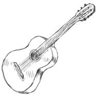 Vector Sketch Acoustic Guitar