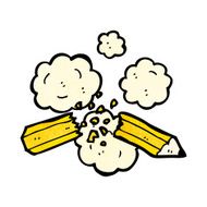 snapped pencil cartoon N11