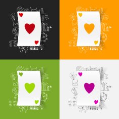 Drawing business formulas playing card N16