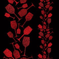 Winery theme seamless background Wine glasses pattern