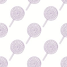 Outline lollipop seamless pattern