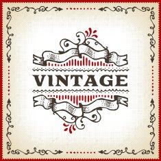 Hand Drawn Vintage Label N5
