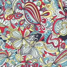 Abstract seamless hand-drawn pattern N79