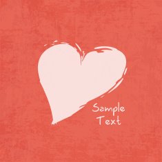 Grungy Background with Painted Heart - Abstract Design