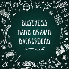 Doodle hand drawn business vector background N2