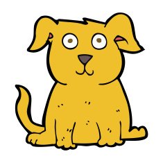 cartoon happy dog N134