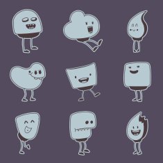 set of funny monsters N2