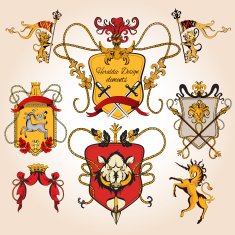 Heraldic design colored