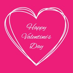 White Scribble Hand Drawn Heart on purple background N3