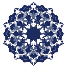 hand-drawing ornamental abstract vector round lace floral background