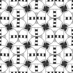 Seamless black and white abstract decorative pattern N5