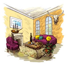 Room Sketch Color