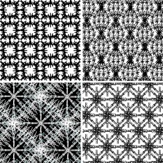 set of abstract black and white vector decoration pattern background N2
