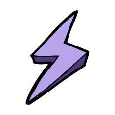 cartoon lightning bolt symbol N40