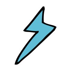 cartoon lightning bolt symbol N41