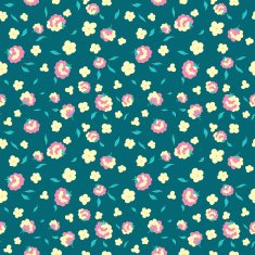 delicate little flowers petals and leaves seamless pattern N2