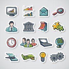 Business Stickers Set