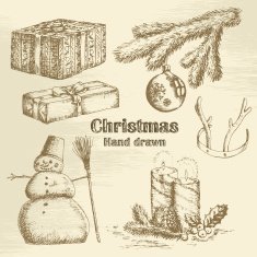 Hand Drawn Christmas Set N16