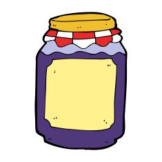 cartoon jar of jam N25
