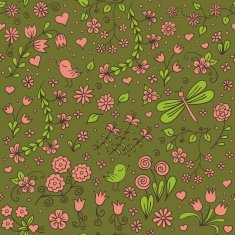Floral seamless background pattern N4