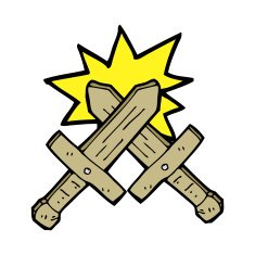 cartoon wooden sword fight N4