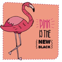 Flamingo hand drawn illustration Vector N2