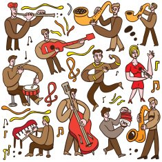 musicians - cartoons set