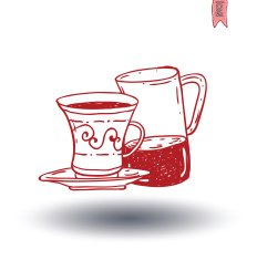 Tea icon Hand drawn vector illustration N7