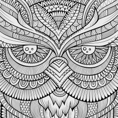 Decorative ornamental Owl background N2