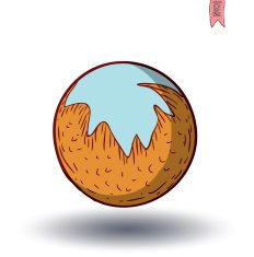 planet icon hand drawn vector illustration N19