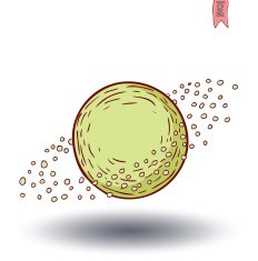 planet icon hand drawn vector illustration N21