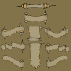 Paper scroll Hand-drawn vector illustration