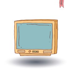 vintage tv vector illustration N38