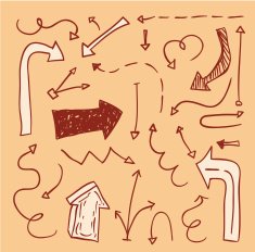 Set of arrows hand drawn vector illustration N48