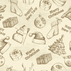 Hand drawn christmas pattern