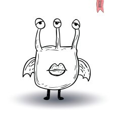 cartoon monster vector illustration N27