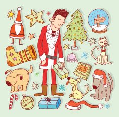 Doodle Christmas element vector illustration N6