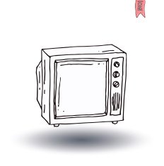 vintage tv vector illustration N39