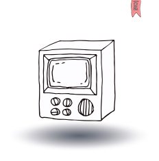vintage tv vector illustration N40